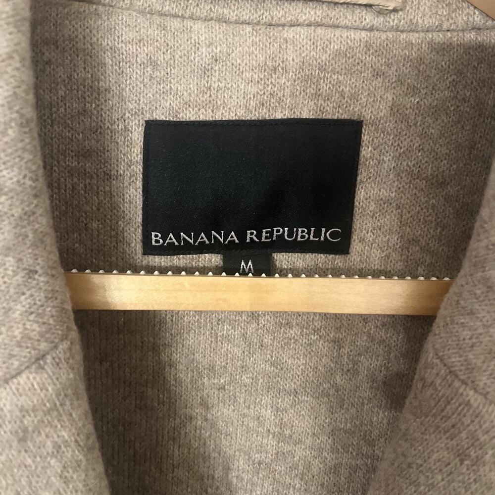 Banana Republic Unlined Melton‎ Car Coat Size Medium Taupe - Picture 6 of 10